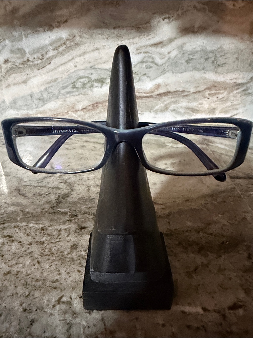 Tiffany & Co. Women’s Navy Rectangular Eyeglass Frames